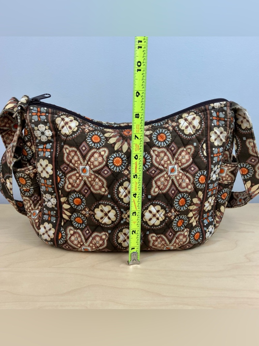 Vera Bradley Set Shoulder Bag Purse & Wallet Brown Floral Pattern - Picture 11 of 16